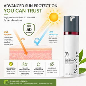 Custom Anti-Aging Peptide Face Sunscreen SPF 50 Firming Repair Hydrating Non-Greasy 2-in-1 Moisturizer <strong>Sunblock</strong> - Product Image 5