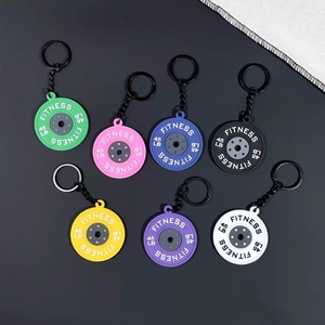 Tùy chỉnh phòng tập thể dục Juno sáng tạo cao su <span class=keywords><strong>PVC</strong></span> tấm bội móc khóa nhựa Móc Chìa Khóa acssesoriess túi quyến rũ - Product Image 1