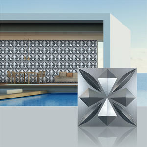 All'ingrosso argento spazzolato 3D PVC pannelli di parete leggera onda muro di mattoni adesivo per interni per camera da letto bagno esterno palestra - Product Image 2