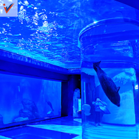 Durchsichtige Aquarien, Fischtanks aus Glas und Acryl, große Zylinder aus Acryl, Herstellung