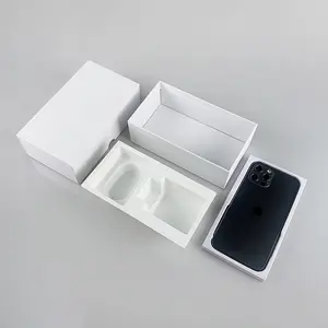 Özel tasarım dayanıklı karton beyaz cep telefonu için cep telefonu kutu kağıt ambalaj kutuları