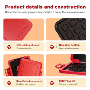 Teglia da forno in Silicone per forno a cottura rapida e calda Mini teglia da forno a microonde con doppio lato per colazione pressa per pane - Product Image 3