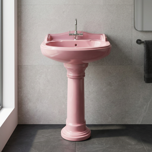 Lavabo sur pied en céramique décoratif de style indien pour salle de bain d'hôpital, équipement sanitaire - Product Image 5