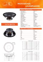 Haut-parleur 12CN-BX170 12 pouces Y30, aimant 170*20 mm, bobine vocale 75 mm, VC 3 pouces, 450 watts, système de sonorisation pour caisson de basses
