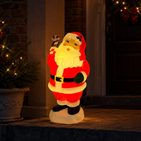 Service d'échantillonnage : Prototype d'ornement de Noël personnalisé en forme de Père Noël moulé par soufflage, Père Noël lumineux à LED pour la personnalisation de marques saisonnières de Noël