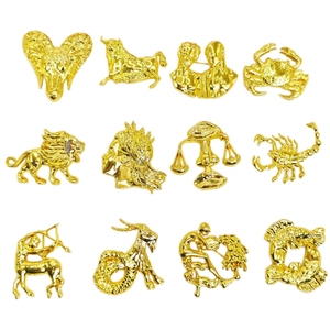 Broches de los 12 signos del zodiaco, los más vendidos transfronterizos, accesorios exquisitos, modernos y personalizados, insignias, cumpleaños - Product Image 5