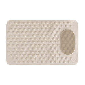 Alfombra de baño antideslizante e impermeable, rectangular, de color sólido, diseño minimalista, para usar en la ducha o el baño. - Product Image 1