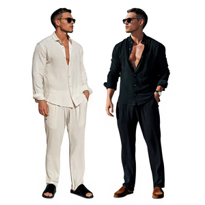 Conjuntos <span class=keywords><strong>de</strong></span> Camisas <span class=keywords><strong>de</strong></span> <span class=keywords><strong>Lino</strong></span> <span class=keywords><strong>para</strong></span> Hombre al por Mayor, Logotipo Personalizado, Camisas <span class=keywords><strong>de</strong></span> <span class=keywords><strong>Lino</strong></span> Ligeras <span class=keywords><strong>de</strong></span> Alta Moda Casual <span class=keywords><strong>para</strong></span> Uso Diario - Product Image 1