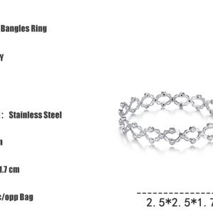 Fabricant de bijoux sur mesure : Bagues, bracelets, joncs, bracelet ajustable double usage, ensemble de bijoux en zircon AAA+ - Product Image 3