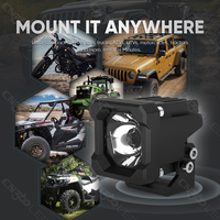 Projecteur LED puissant 20W de 2 pouces, type Cube Pod, pour véhicules tout-terrain, feux de circulation et feux de recul pour voitures et camions