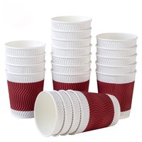 Dingyue 280ml Tasse à café ou à boisson chaude jetable, isolée, à parois épaisses, résistante à la chaleur, à double paroi