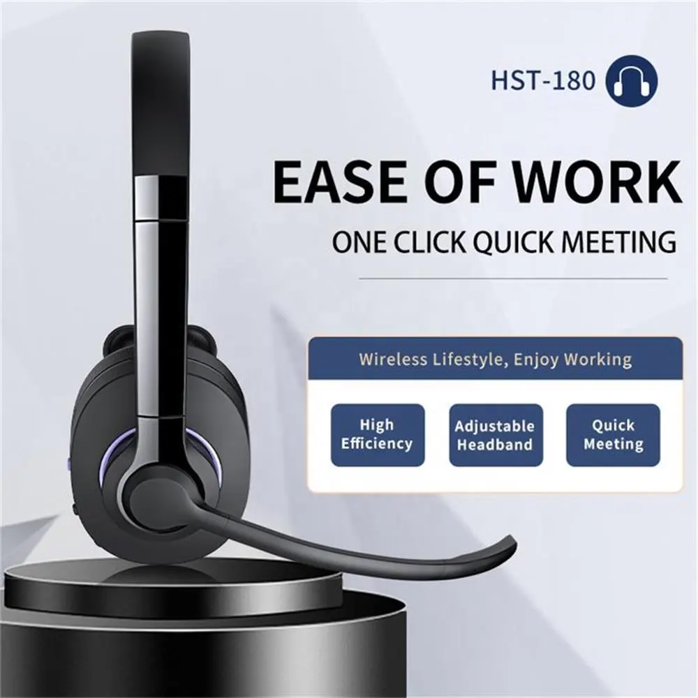 Xingman HST-180 Bluetooth Headsets Draadloze Mono Hoofdtelefoon Kantoor Call Center Bluetooth Headsets Met Usb Dongle