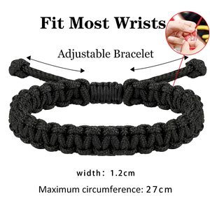 Pulsera de cuerda Náutica para hombre, pulsera de hilo de Paracord trenzada a mano, pulsera de surf ajustable impermeable para exteriores - Product Image 2