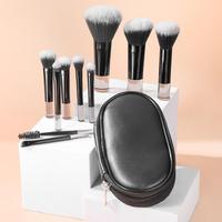 JLY Kit de 10 pinceaux cosmétiques professionnels portables pour le maquillage du visage et des yeux, pinceaux de maquillage de voyage
