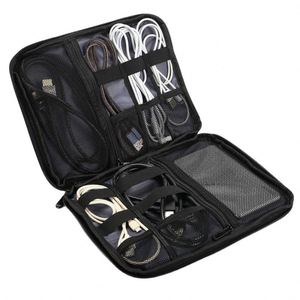 BSCI Factory Custom Popular Electronics Travel Gadget Organizer Tech <b>Bag</b> Storage Carrying <b>Bag</b> Pouch for USB <b>Cable</b> - Product Image 1