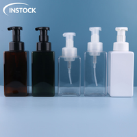 Botol Plastik PET 500ml Hijau Tua dengan Pompa Tekan untuk Kemasan Kosmetik, Dispenser Sabun Cuci Tangan, Botol Cairan Alkohol Busa