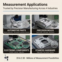 Machine de mesure optique vidéo de haute précision, construction en alliage d'aluminium, objectif zoom 0,58X-7,5X, détection intelligente des bords, CE