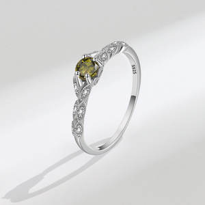 ラグジュアリー925スターリングシルバーレディース婚約結婚指輪クリスタルキュービックジルコニアパーティー記念日ファッション - Product Image 1