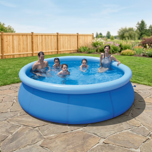 Piscina Gonfiabile Rotonda in PVC 300x76cm 3816L Blu (Mader P-83-057) - Product Image 3