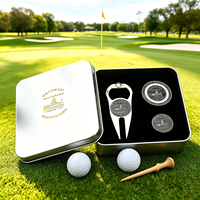 Kit Cadeau de Golf Personnalisable OEM en Gros – Marqueur de Balle, Outil de Réparation de Divots, Jeton de Golf en Métal avec Logo Personnalisé