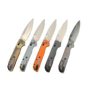 Mini couteau pliant Iridium Dura Lock avec lame en acier inoxydable 8cr18Mov, dos droit, manche en alliage d'aluminium personnalisable OEM pour - Product Image 1