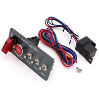 Panneau de commutation d'allumage 12V, panneau de commutation ATV, bouton de démarrage, panneau d'allumage de voiture de course 5 en 1 avec bouton poussoir de démarrage du moteur pour VR