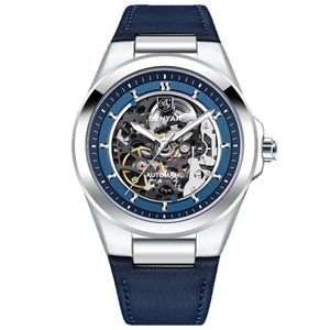 Benyar <b>Automatic</b> Mechanical <b>Skeleton</b> <b>Watch</b> 50m Waterproof Men's Sport Fashion Blue Strap BY-5207 - Product Image 5