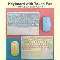 Keyboard Nirkabel Universal Mini Magnetik untuk iPad Tablet dengan Touch Pad Anti Ghosting Ringan