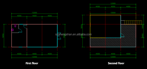 บ้านสำเร็จรูปสองชั้น โครงสร้างเหล็ก ผนังแซนวิช ระเบียงกระจก ระบายอากาศได้ดี ประกอบง่าย ใช้ได้ทั้งที่อยู่อาศัยและเชิงพาณิชย์ - Product Image 6