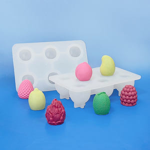 <span class=keywords><strong>Molde</strong></span> de Silicona 3D con Forma de Fruta, Grado Alimenticio, Frambuesa, Fresa, Piña, para <span class=keywords><strong>Helados</strong></span>, Pudín, Chocolate - Product Image 3