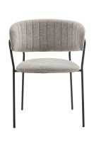 Chaise de salle à manger en métal durable et stable avec coussin et accoudoirs moelleux pour hôtel, restaurant, café, bar - Vente en gros à prix réduit