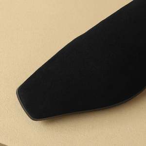 Botines Cortos de Gamuza Vintage para Niños Cialisa 2025, Zapatos Nuevos con Punta Cuadrada, Botines de <span class=keywords><strong>Mujer</strong></span> con Cremallera y Tacón Bajo Cómodos, Tallas 42, Color Albaricoque - Product Image 6