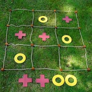 Gioco Gigante di Tris <span class=keywords><strong>da</strong></span> Giardino Premium Portatile per Famiglie, Divertimento Istantaneo per il Cortile, Giocattoli <span class=keywords><strong>da</strong></span> Esterno - Product Image 1