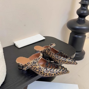 Sandales d'été de luxe 2026 en cuir de vachette à bout pointu et bride à boucle pour femme – Nouveauté tendance et polyvalente à talon ouvert - Product Image 3