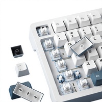 Keyboard Mekanik Tiga Mode yang Dapat Disesuaikan, USB, Backlit, Full-key, Hot-swappable, untuk Esports, Gaming, dan Penggunaan Kantor, Struktur Gasket Mount