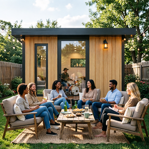 Prefab Guest House สนามหลังบ้านสวนห้องโดยสารวิวสวนห้องรับรองสร้างสภาพแวดล้อมการประชุมที่น่ารื่นรมย์ - Product Image 2