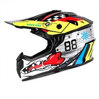 Casque de moto électrique pour enfants ECE2206, casque intégral DOT pour hommes et femmes, karting, course en descente, coque ABS, design de dessin animé