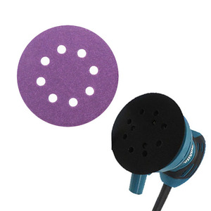 Papier abrasif, disque de ponçage en céramique violette 150 mm 125 mm, disque de ponçage 5 pouces 6 pouces, plateau de ponçage à 49 trous, disque de ponçage pour ponceuse - Product Image 6
