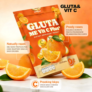 ผลิตภัณฑ์เสริมอาหาร GLUTA ME วิตซี พลัส+ รสส้มไทย วิตามินซีและกลูต้าไธโอน ชนิดผง บรรจุซอง รับผลิตแบบ OEM ขายดี - Product Image 4