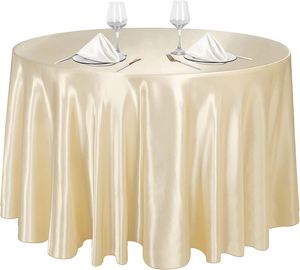 Satin Round <b>Tablecloth</b> Hotel <b>Tablecloth</b> Wedding Restaurant Solid Color <b>Tablecloth</b> High-end <b>square</b> Table Skirt Table Skirt - Product Image 1