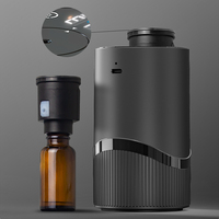 Diffuseur d'Arômes d'Huiles Essentielles Portable Électrique à Écran Numérique, Rechargeable par USB, sur Batterie, pour Voiture et Usage Hôtelier, avec Lumière LED