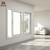 Ventanas Corredizas Horizontales de PVC Blanco Modernas de Primera Calidad con Doble Acristalamiento y Cortina Colgante para Sala de Estar y Uso Escolar
