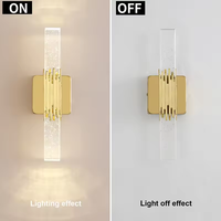 Applique murale moderne en cristal, lampe de chevet LED, luminaire décoratif de luxe doré pour hôtel, chambre, couloir, escalier