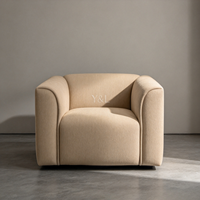 Fauteuil pivotant en tissu, design moderne, carré et incurvé, pour salon, hôtel, salle de séjour