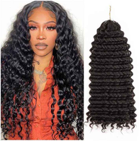 Extensions de cheveux humains à crochet, sans nœuds, bouclées, style Pixie, effet plume, invisibles, pré-séparées, pour tresses bohèmes
