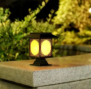 花园太阳能发光二极管柱灯太阳能户外防水装饰和照明一中灯地灯