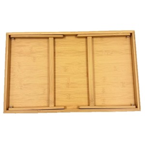 Bamboo Framed <b>Tray</b> Rectangle Foldable <b>Storage</b> <b>Tray</b> For Tea Fruit Snacks Household Use - Product Image 2