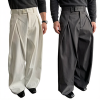 Pantalon de Costume Classique Plissé Ample et Élégant pour Homme, Coupe Droite Large, Style Décontracté et Formel, Idéal pour le Quotidien ou les Occasions Spéciales