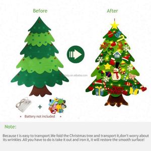 DIY High Quality Soft Felt Christmas <b>Tree</b> with 32Pcs Detachable Ornaments Wall Hanging Christmas Decorations Craft Kits for Kids - Product Image 3