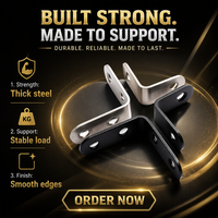 Support d'angle polyvalent en acier inoxydable en forme de L, connecteur de quincaillerie pour meubles, étagères de bureau et tables en bois